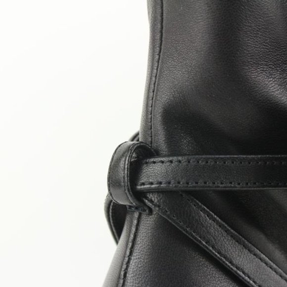 Off-White™ Sz 38 Black Leather Ziptie Bootie 106of14 - Picture 9 of 12